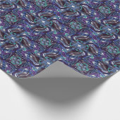 Blue Green Wirbel Geschenkpapier (Ecke)