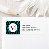 Blue Green Zebra Strip Rücksendeadresse (Insitu)