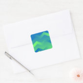 Blue & Green Zickzack Envelope Stickers (Umschlag)