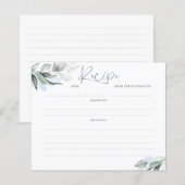 Blue Greenery Brautparty Rezept Card (Vorne/Hinten)