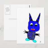 Blue Gremlin Postkarte (Vorne/Hinten)