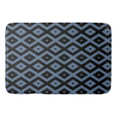 Blue grey and black diamond pattern badematte (Vorderseite)