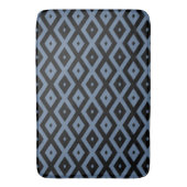 Blue grey and black diamond pattern badematte (Vorderseite Vertikal)