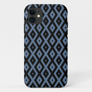 Blue grey and black diamond pattern Case-Mate iPhone hülle
