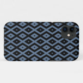 Blue grey and black diamond pattern Case-Mate iPhone hülle (Rückseite (Horizontal))