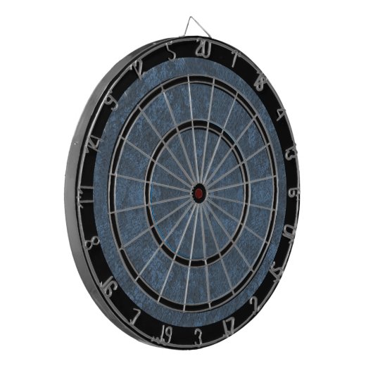 Blue Grey and Black Regulation Dart Board Dartscheibe (Vorderseite Links)