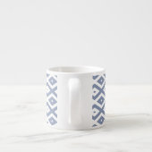 Blue grey and white diamond pattern espressotasse (Rückseite)