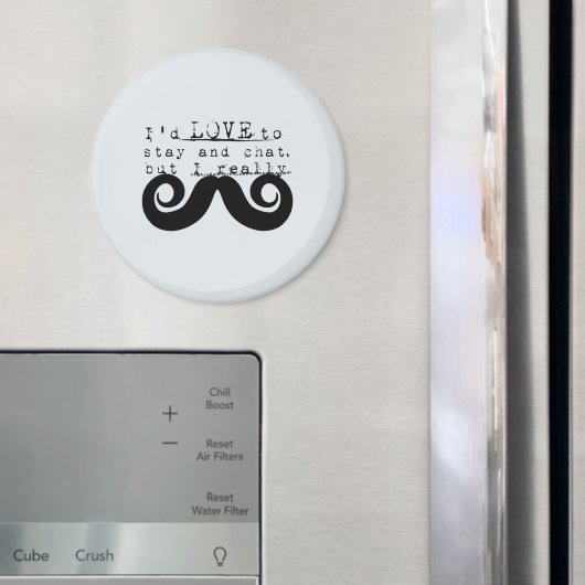 Blue Grey Black Funny Humor I Mustache Magnet (In Situ (Kühlschrank))