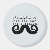 Blue Grey Black Funny Humor I Mustache Magnet (Vorne)