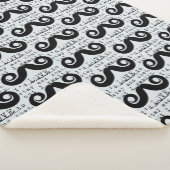 Blue Grey Black Funny Humor I Mustache Sherpadecke (3/4)