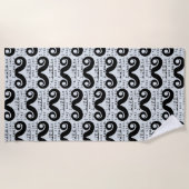 Blue Grey Black Funny Humor I Mustache Strandtuch (Vorderseite)