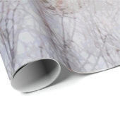 Blue Grey Blue Jay Bird Forest Trees Art Geschenkpapier (Rolleneckpunkt)