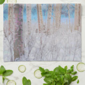 Blue Grey Blue Jay Bird Forest Trees Art Geschirrtuch (Gefaltet)