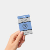 Blue & Grey Conference Abzeichen mit Logo Ausweis (Handheld)