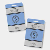 Blue & Grey Conference Abzeichen mit Logo Ausweis (Vorder- & Rückseite)