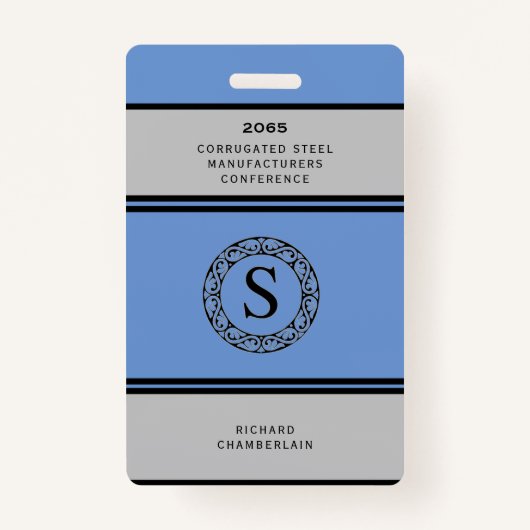 Blue & Grey Conference Abzeichen mit Logo Ausweis (Vorderseite)