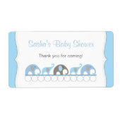 Blue & Grey Elephants Babydusche Wasserflasche (Vorne)