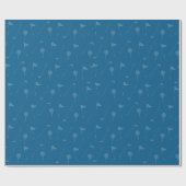 Blue Grey Golf Ball Pattern Wrapping Paper Geschenkpapier (Flach)