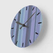 Blue-grey horizontal stripes runde wanduhr (Winkel)