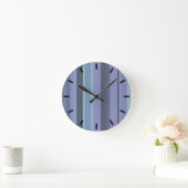 Blue-grey horizontal stripes runde wanduhr (Zuhause)