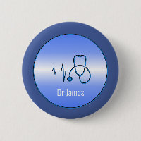 Blue Grey Medical Stethoscope Heartbeat