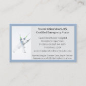 Blue Grey Syringes Gesundheitswesen Registered Nur Visitenkarte (Vorderseite)