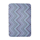 Blue-Grey Zigzag Stripes Badematte (Vorderseite Vertikal)