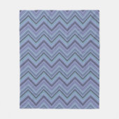 Blue-Grey Zigzag Stripes Fleecedecke (Vorderseite)