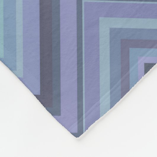 Blue-Grey Zigzag Stripes Fleecedecke (Ecke)