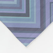 Blue-Grey Zigzag Stripes Fleecedecke (Ecke)