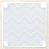 Blue-Grey Zigzag Stripes Glasuntersetzer (Rückseite)