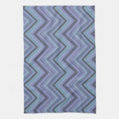 Blue-Grey Zigzag Stripes Handtuch (Vertikal)