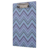 Blue-Grey Zigzag Stripes Klemmbrett (Links)