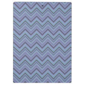Blue-Grey Zigzag Stripes Klemmbrett (Rückseite)