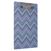 Blue-Grey Zigzag Stripes Klemmbrett (Rechts)