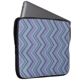 Blue-Grey Zigzag Stripes Laptopschutzhülle (Vorne Rechts)