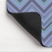 Blue-Grey Zigzag Stripes Mousepad (Ecke)