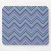 Blue-Grey Zigzag Stripes Mousepad (Vorne)