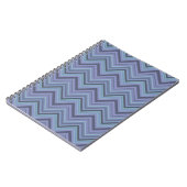 Blue-Grey Zigzag Stripes Notizblock (Linke Seite)