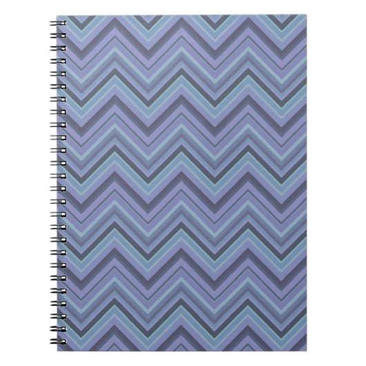 Blue-Grey Zigzag Stripes Notizblock (Vorderseite)