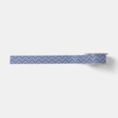 Blue-Grey Zigzag Stripes Satinband (Vorderseite)