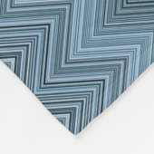 Blue Grey Zigzag Wavy Muster Fleecedecke (Ecke)