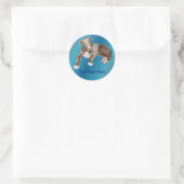 Blue Greyhound Puppy Animal Sticker (Tasche)