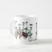 Blue Greyhound Puppy Daisies Personalisiert Kaffeetasse (Vorderseite Links)
