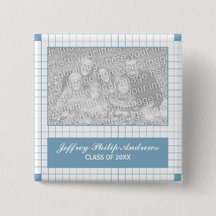 Blue Grid Foto Button