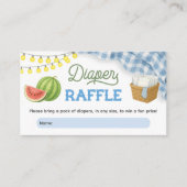 Blue GRILLEN Baby Duwer Diaper Raffle Begleitkarte (Vorderseite)