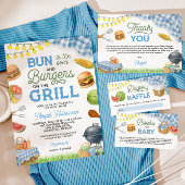 Blue GRILLEN Baby Duwer Diaper Raffle Begleitkarte