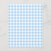 Blue GRILLEN Baby Shower Budget Einladung (Rückseite)