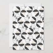 Blue GRILLEN Baby Shower Einladung (Rückseite)