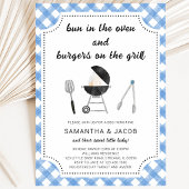 Blue GRILLEN Baby Shower Einladung